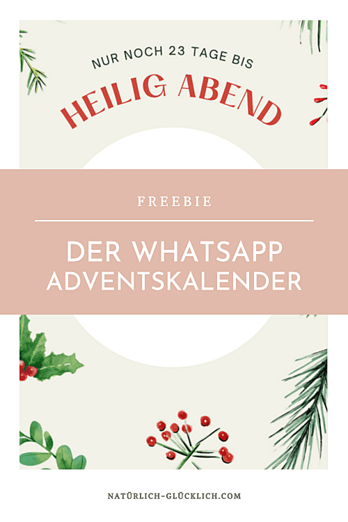 Der WhatsApp Adventskalender kostenlose Vorlage Freebie